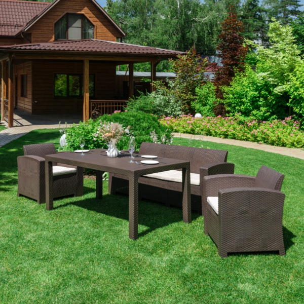 Обеденный комплект Royal Family LANA LUX DINING S коричневый